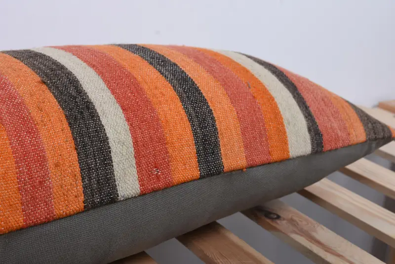 12x36 Red Cushion Cover, Living Room Throw Pillow Cover, Ethnical Kilim Rug Pillow, Pillow Cover, Boho Pillow, Art Deco Pillow Case, Pillow for Sofa - 7