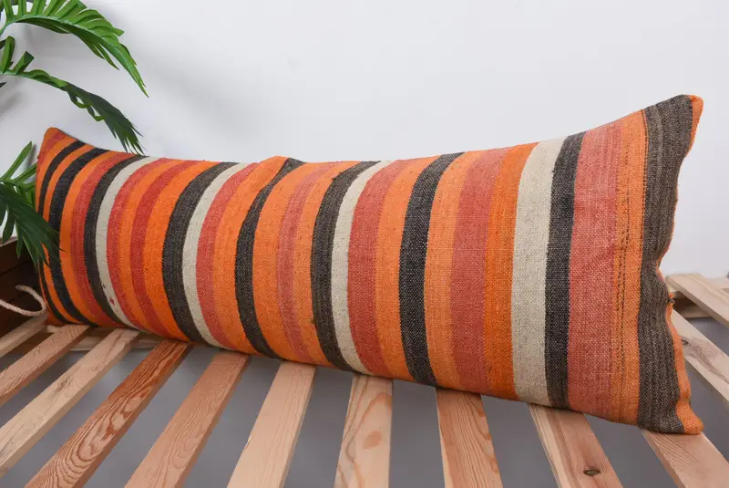 12x36 Red Cushion Cover, Living Room Throw Pillow Cover, Ethnical Kilim Rug Pillow, Pillow Cover, Boho Pillow, Art Deco Pillow Case, Pillow for Sofa - 5