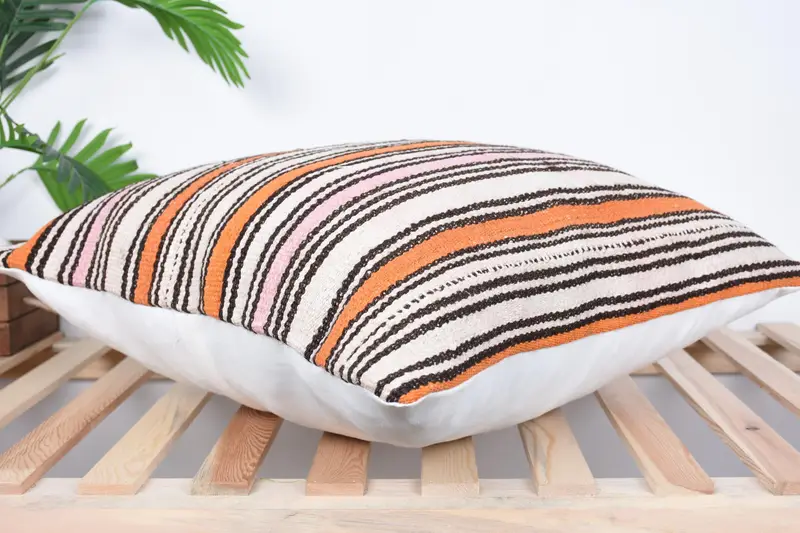 Wholesale Pillow Cover, Cushion, Antique Pillows, Authentic Pillow, Interior Designer Pillow, Throw Kilim Pillow, 24x24 Beige Cushion - 6