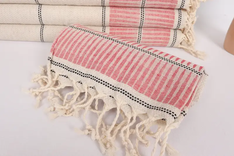 40x20 Linen Striped Towel, Bachelorette Party Decorations, Wedding Favors, Kitchen Towel, Gym Towel, Home Decor Towel, Monogrammed Hand Towel - 4