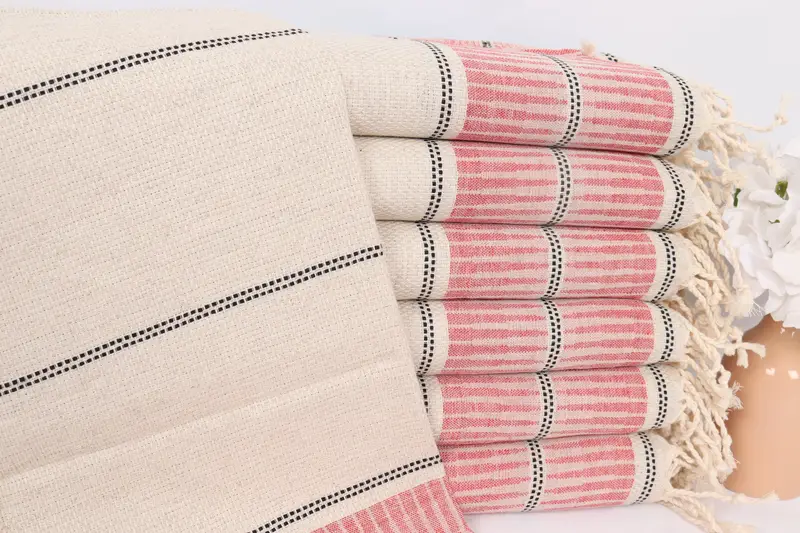 40x20 Linen Striped Towel, Bachelorette Party Decorations, Wedding Favors, Kitchen Towel, Gym Towel, Home Decor Towel, Monogrammed Hand Towel - 1