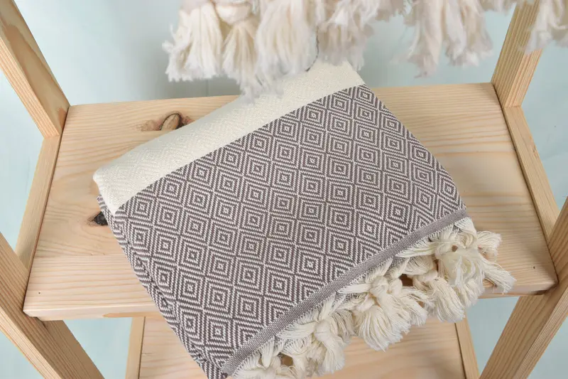 70x40 Cotton Diamond Towel, Hammam Towel USA, Sand-resistant towel, House Warming Gift, Monogram Beach Towel, Large Turkish Towel, Pool Towels - 5