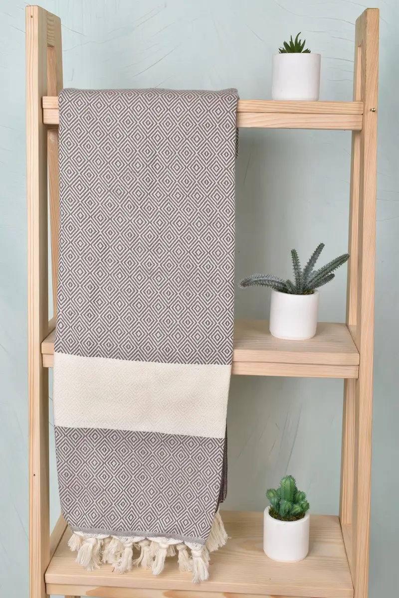 70x40 Cotton Diamond Towel, Hammam Towel USA, Sand-resistant towel, House Warming Gift, Monogram Beach Towel, Large Turkish Towel, Pool Towels - 8
