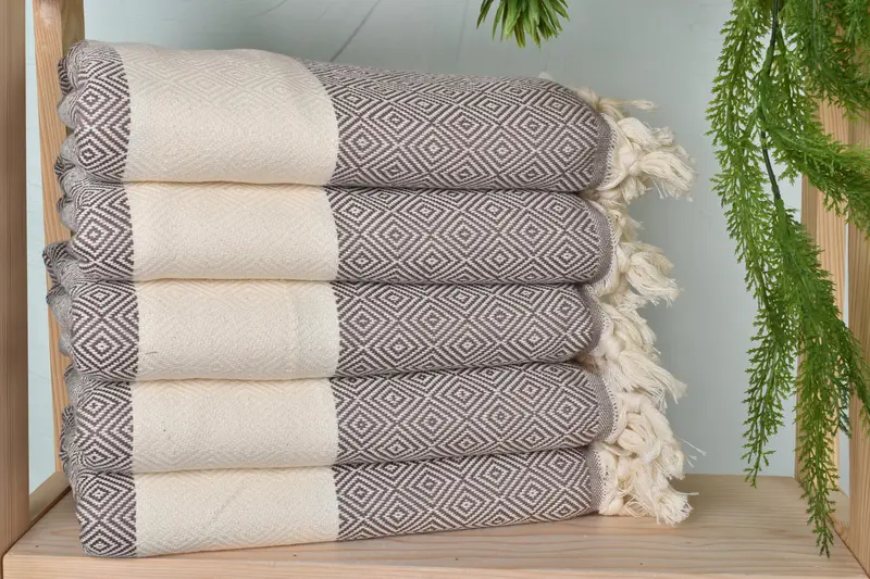 70x40 Cotton Diamond Towel, Hammam Towel USA, Sand-resistant towel, House Warming Gift, Monogram Beach Towel, Large Turkish Towel, Pool Towels - 2