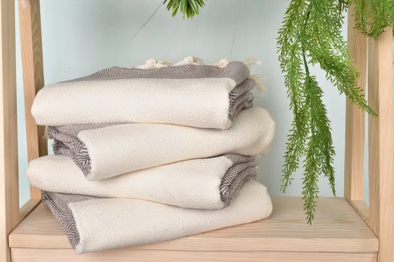 70x40 Cotton Diamond Towel, Hammam Towel USA, Sand-resistant towel, House Warming Gift, Monogram Beach Towel, Large Turkish Towel, Pool Towels - 7