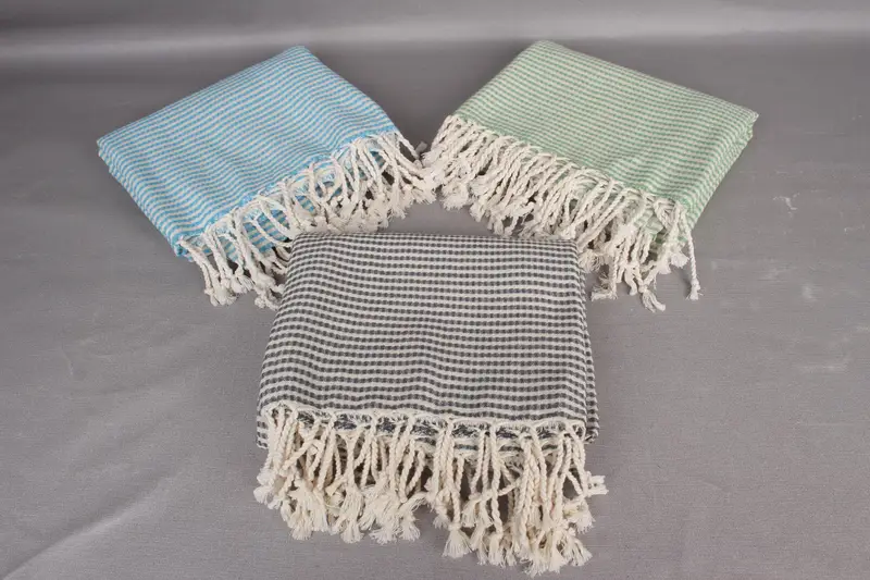 Lightweight quick-dry peshtemal towel for travel, Wedding Shower Gift, 70x40 Cotton Striped Towel, Home Decor Gifts, Luxury towel, Embroidered Towel - 4
