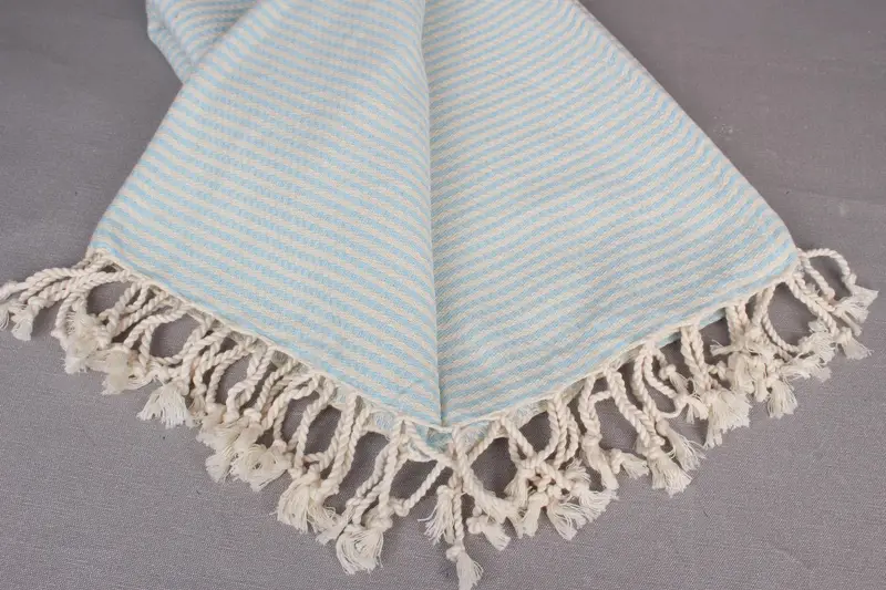 Lightweight quick-dry peshtemal towel for travel, Wedding Shower Gift, 70x40 Cotton Striped Towel, Home Decor Gifts, Luxury towel, Embroidered Towel - 8