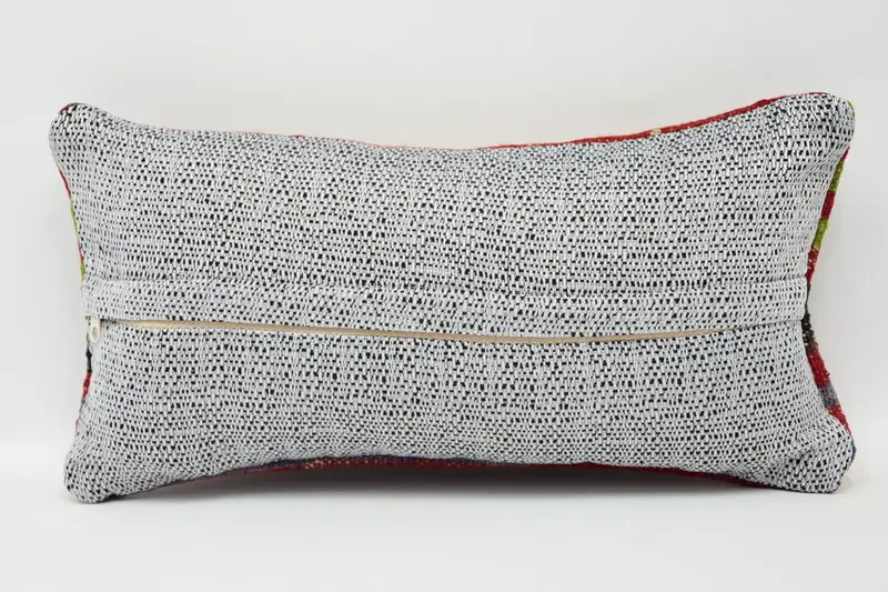 Pillow Sham, Vintage Kilim Pillow, Boho Pillow, Aesthetic Cushion Cover, 8x16 Red Pillow Case, Ikat Pillow Sham, Vintage Pillow - 6