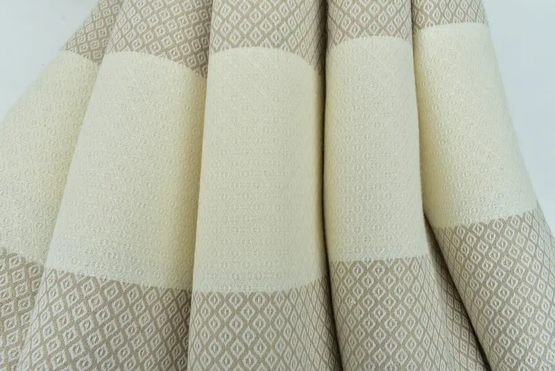 Plaj havlu hediyesi, el yapımı hediye, onun için kişiselleştirilmiş hediye, el dokuması organik Türk havlu spa, 70x36 keten elmas havlu, işlemeli havlu - 5