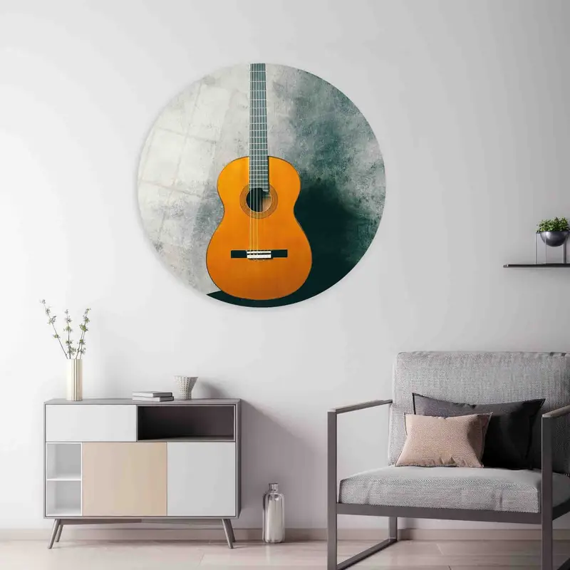 エレガントなプリントキャンバス：ギタリストへのユニークなギフト、楽器用ラグ