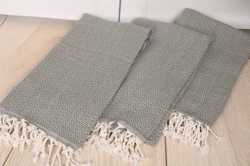 Turkish towel, 70x40 Cotton Diamond Towel, Eco-friendly Turkish peshtemal towel, Custom Wedding Gift, Quick-Dry Beach Towel, Gift Boxes Towel - 6