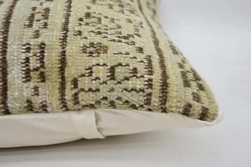 Turkish Corner Cushion, Gift Pillow, Vintage Pillow, Turkish Pillow, Cushion Cover, 18x18 Beige Pillow Sham, Decorative Cushion Cover - 5