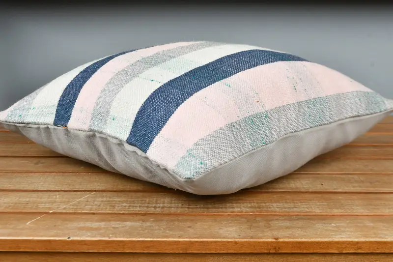 Neutral Pillow Case, Decorative Throw Pillow Sham, Vintage Kilim Pillow, Pillow Sham, 16x16 Blue Cushion, Boho Pillow, Boho Pillow Sham Cover - 3
