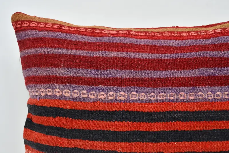 Cushion, Couch Pillow Cover, Patio Pillow Cover, 28x28 Red Cushion Cover, Ethnical Kilim Rug Pillow, Pillow for Sofa, Kilim Cushion Sham - 2