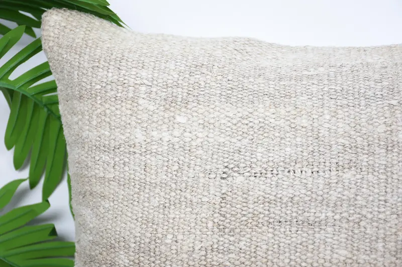 Kilim Pillow, Kilim Cushion Sham, Pillow, Pastel Cushion Cover, Vintage Pillow, 18x18 Beige Pillow Sham, Ethnic Throw Pillow - 2