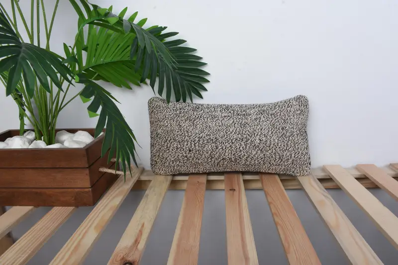 Vintage Kilim Throw Pillow, Car Pillow Sham, Home Decor Pillow, 8x16 Brown Pillow Case, Kilim Pillow Cover, Pillow Cover, Art Deco Cushion Case - 1