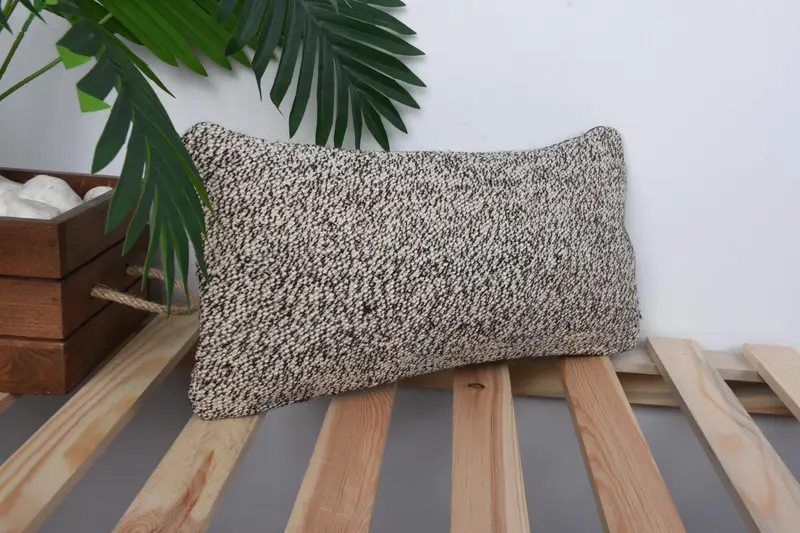 Vintage Kilim Throw Pillow, Car Pillow Sham, Home Decor Pillow, 8x16 Brown Pillow Case, Kilim Pillow Cover, Pillow Cover, Art Deco Cushion Case - 4