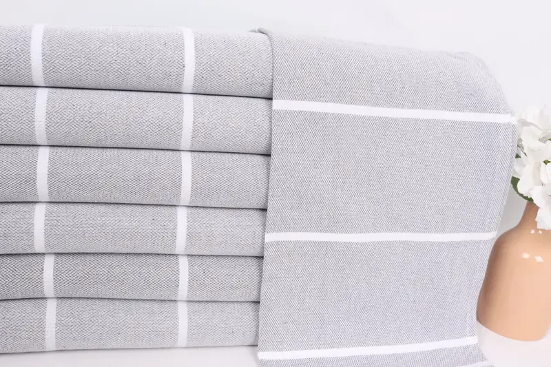 38x18 pamuklu çizgili havlu, monogram el havlu, küçük banyo havlu, dekoratif havlu, kişiselleştirilmiş el havlu, kişiselleştirilmiş düğün hediyesi - 2