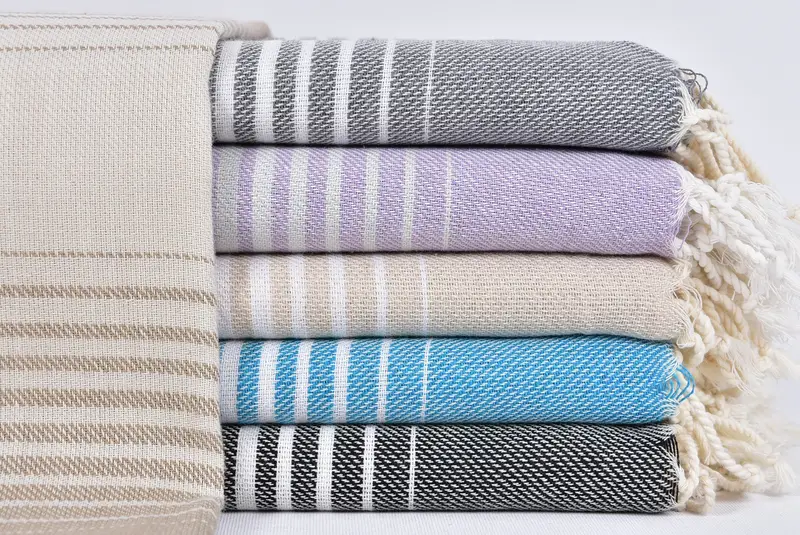 Personalized Beach Towel, Quick-Dry Beach Towel, Girl Trip Party Favor, Spa Gift, Travel Towel, 60x38 Cotton Striped Towel, Sand-resistant towel - 1