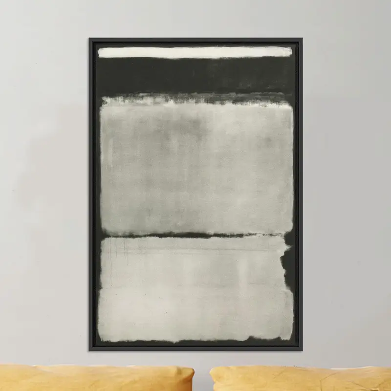 Moderne Boho-Leinwand: Graue abstrakte Kunst für Luxusdekor