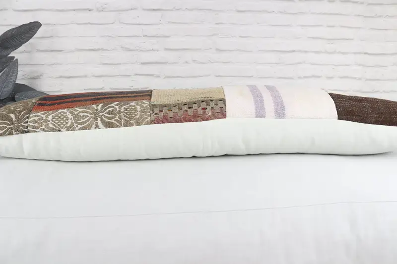 Handwoven Pillow Cover Pillow Cover, 12x48 Red Pillow Sham, Gift Pillow, Pillow Cover, Ethnical Kilim Rug Pillow, Pillow for Sofa - 6