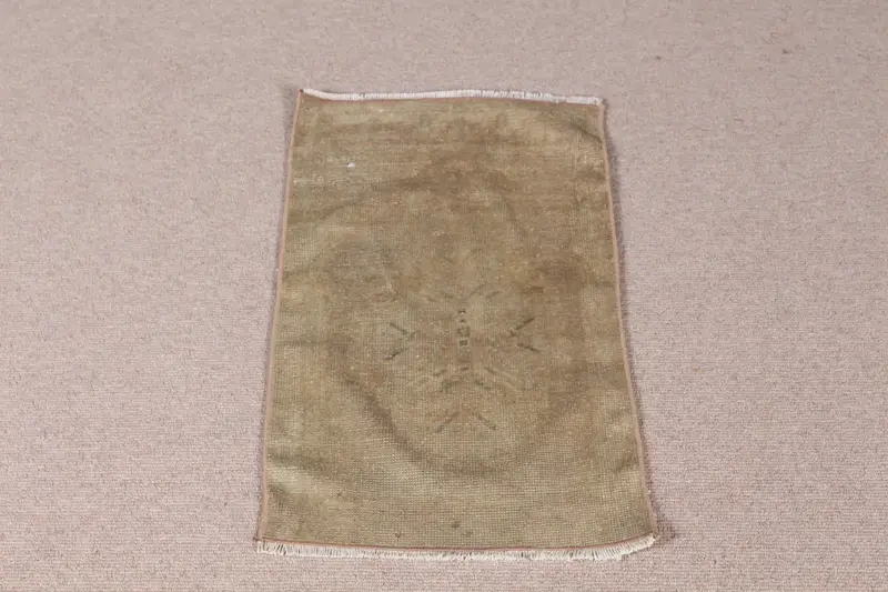 Alfombra floral marrón beige, decoración elegante de 1,3x2,3 pies