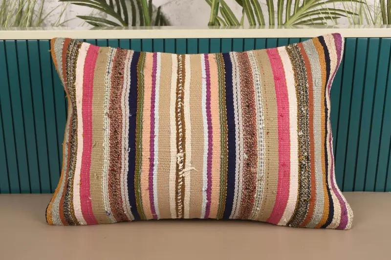 Vintage Living Room Striped Pillow Case, FloorBlue Gift 16x24 inch Pillow Sham - 1
