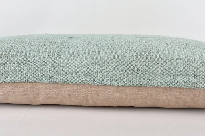 Knitted Pillow, Pillow, 16x36 Gray Pillow, Turkish Kilim Pillow, Antique Pillows, Outdoor Bolster Cushion, Kilim Pillow, Toss Pillow Sham - 5