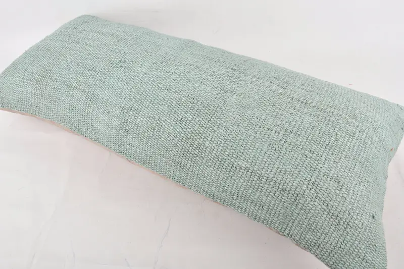 Knitted Pillow, Pillow, 16x36 Gray Pillow, Turkish Kilim Pillow, Antique Pillows, Outdoor Bolster Cushion, Kilim Pillow, Toss Pillow Sham - 6