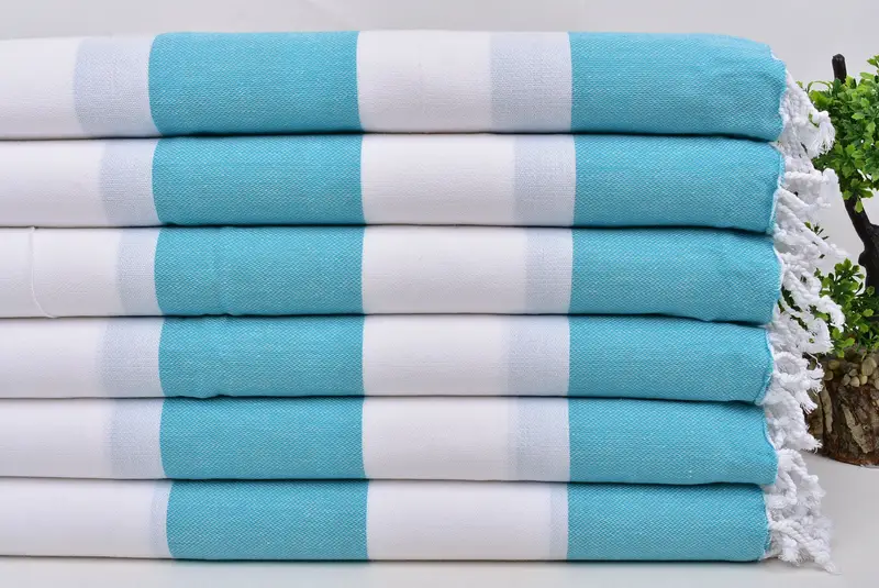 Gift For The Home Decor, Beach Wedding Favor, Custom Hand Towel, House Warming Gift, 40x24 Cotton Striped Towel, Kitchen Towel, Wedding Favors - 3