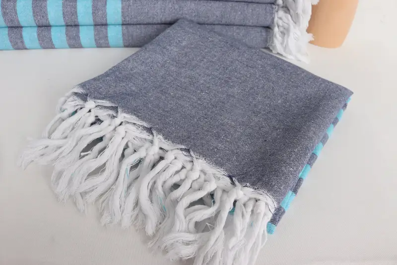 Thin towel, Bachelorette Party Decorations, Gift For Bride, Best Beach Towel, Turkish fouta towel for outdoor use, 70x36 Cotton Striped Towel - 5