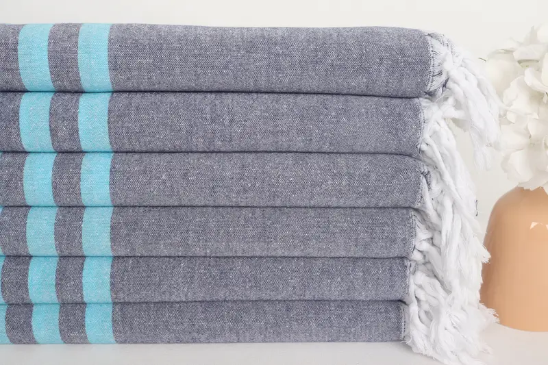 Thin towel, Bachelorette Party Decorations, Gift For Bride, Best Beach Towel, Turkish fouta towel for outdoor use, 70x36 Cotton Striped Towel - 3