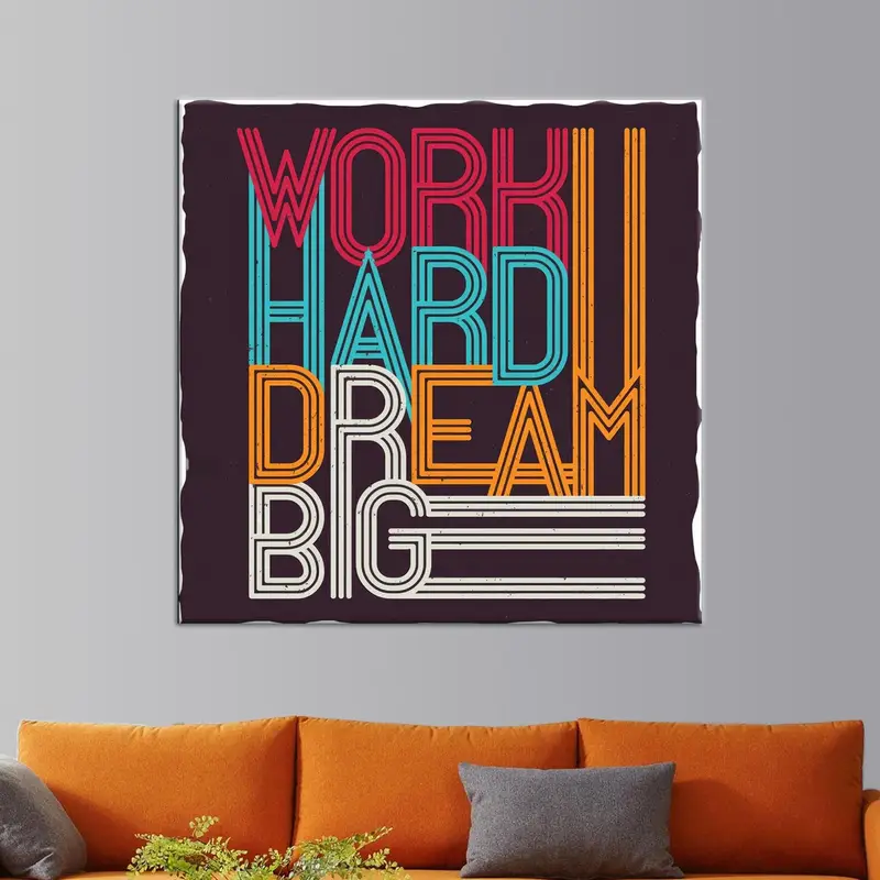 Moderne individuell bedruckte Leinwand: Große Träume, künstlerische Arbeit