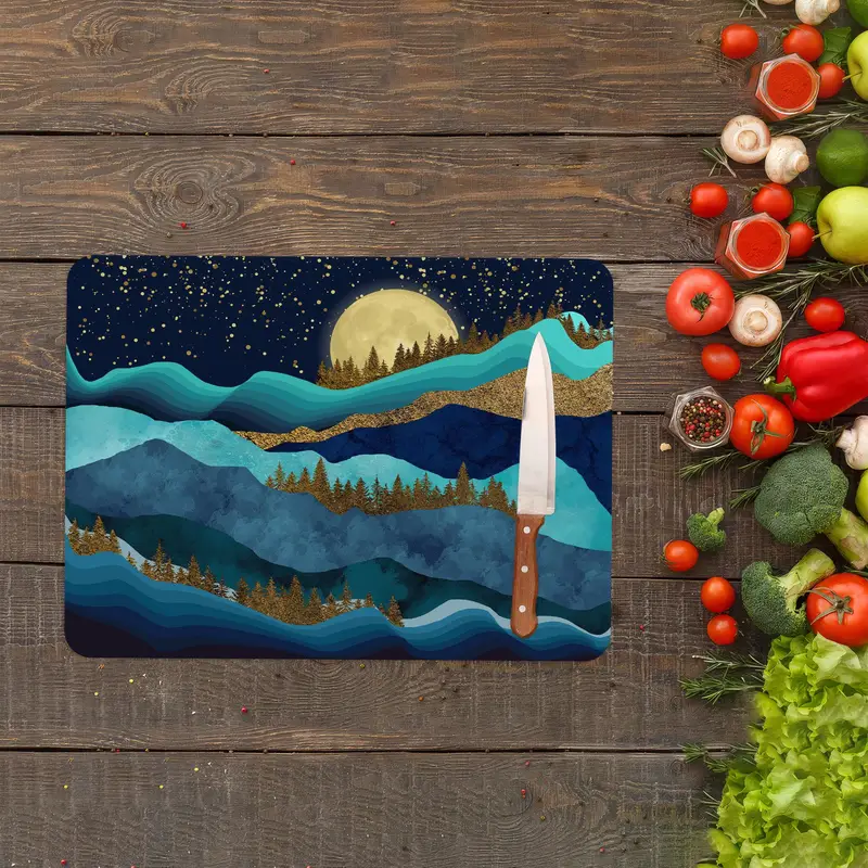 Mehtaplı Cam Kesme Tahtası: Çağdaş Mutfağın Temeli