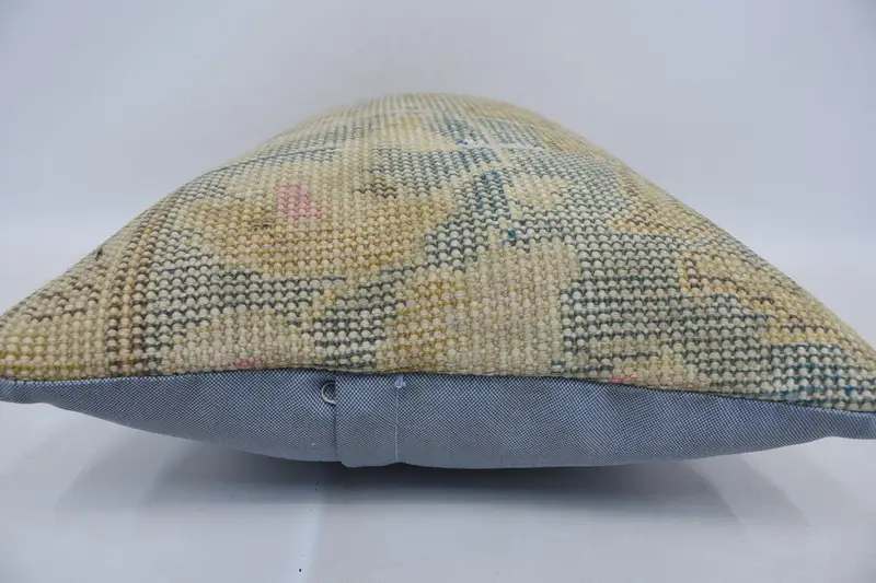 Neutral Throw Pillow Case, Antique Pillows, Pillow for Sofa, Vintage Pillow, Square Throw Pillow, 16x24 Yellow Cushion Case, Pillow Sham - 5