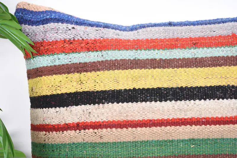 Home Decor Pillow, Kilim Pillow Cover, Decorative Pillow Sham, 20x20 Green Pillow Case, Pillow for Couch, Pillow, Ottoman Pillow Sham - 2