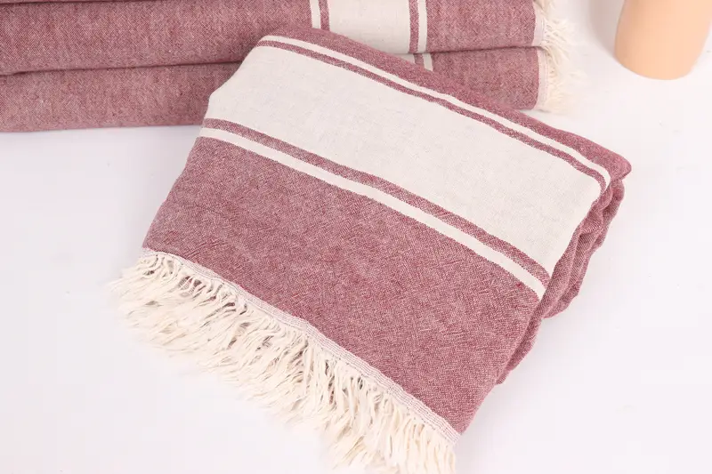 Custom Wedding Gifts, 70x60 Cotton Striped Towel, Bachelor Gift, Beach Theme Bachelorette Party, Bachelorette Party Favors, Boho Throw Blankets - 4