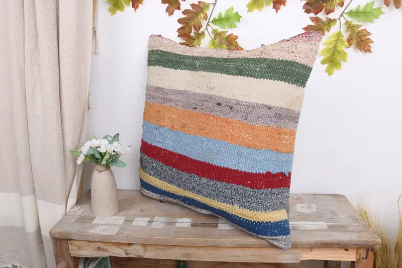 20x20 Red Pillow Sham, Anatolian Pillow, Turkish Kilim Pillow, Cushion Case, Kilim Cushion Sham, Outdoor Patio Cushion, Pillow for Couch - 4
