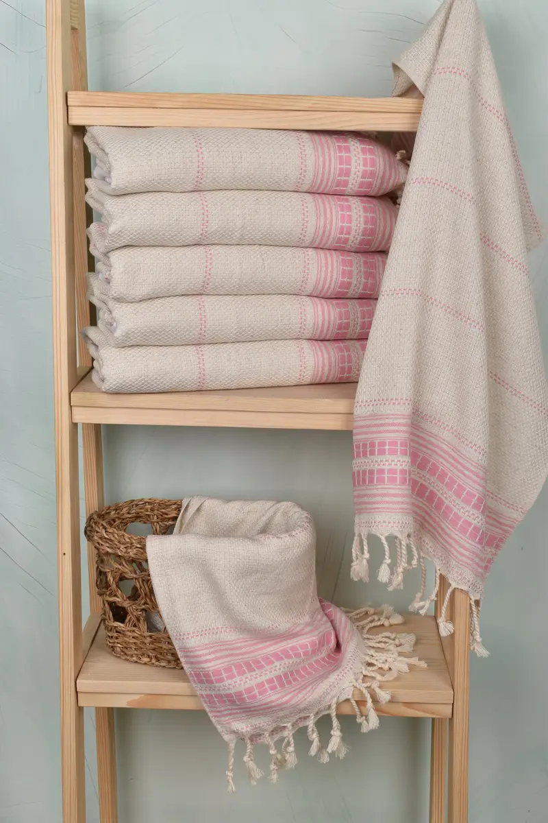 Bridesmaid Gifts, Gift For Him, Xmas Gifts, Handmade Gift, Turkish Towel Hand Towel, Bachelor Gift, 40x20 Linen Striped Towel, Wedding Gift - 3