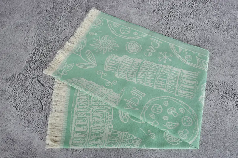 Small Bath Towels, Monogram Kitchen Towel, 28x20 Cotton Italian Symbols Design Towel, Maid Of Honor Gift, Turkish Towel Monogram, Turkish Hand Towel - 7