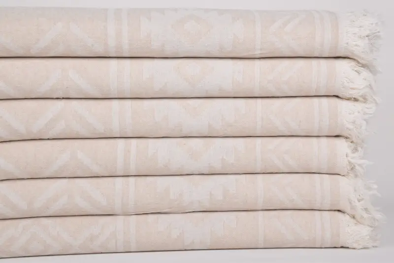 74x40 Cotton Geometric Towel, Family Gift, Wedding Gift, Best Wedding Gift, Best Beach Towel, Personalized Wedding Gift, Monogram Turkish Bath Towel - 2