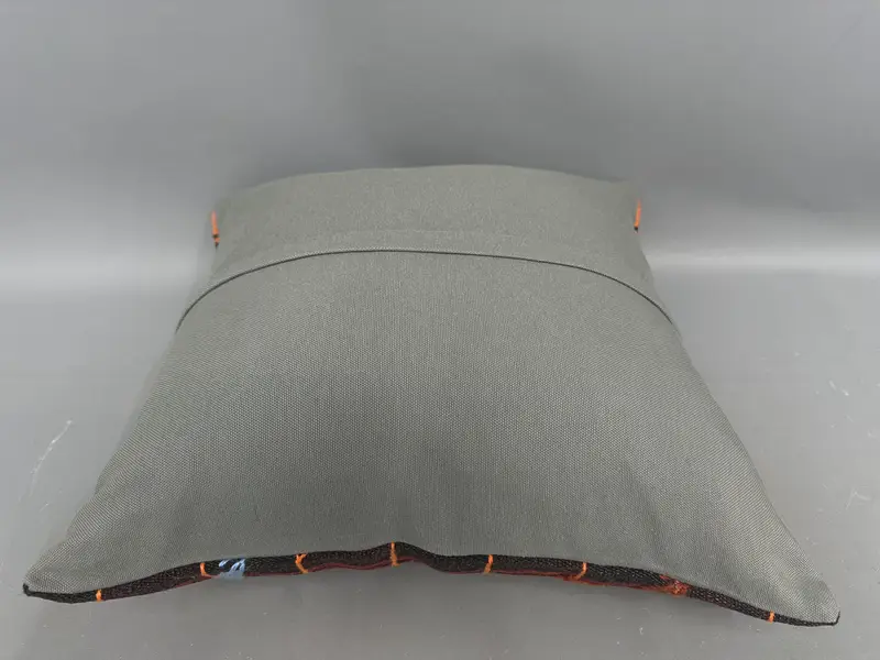 20x20 Orangenkissen Schein, Kissen, osmanisches Kissen, Kilimkissen, Vintage -Kissen, Kissenschein werfen, türkisches Kilim -Kissen - 7