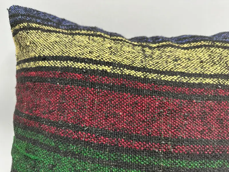 Interior Designer Pillow, Handmade Rug Seat Pillow Cover, Authentic Cushion Cover, Boho Pillow, Cushion, Vintage Pillow, 20x20 Green Cushion - 5