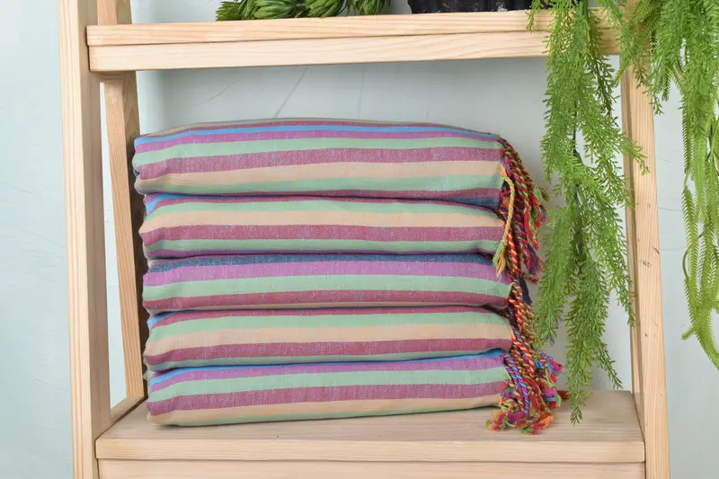 Best Friend Gift, Turkish beach towel with fringe, Halloween Gifts, 70x36 Cotton Striped Towel, Gifts For Him, Lightweight towel, Pool Towels - 1