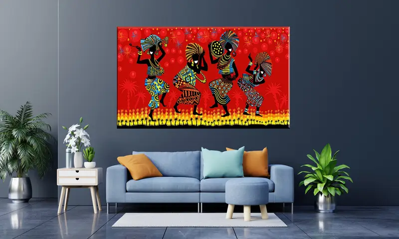 African Girl Art Decor, African Queen, African Art, Canvas Decor, Wall Art Canvas, Canvas Print, Wall Hanging Decor,African Woman Dancer - 3