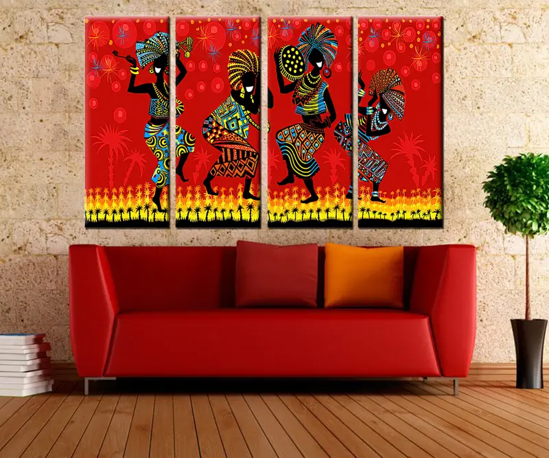 African Girl Art Decor, African Queen, African Art, Canvas Decor, Wall Art Canvas, Canvas Print, Wall Hanging Decor,African Woman Dancer - 4