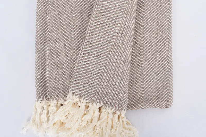 Personalized Wedding Gift, Monogrammed Beach Towel, 70x40 Cotton Herringbone Towel, Embroidered Turkish Towel, Embroidered Towel, Engagement Gift - 8