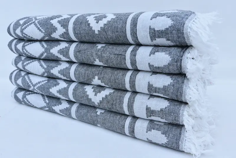 Wedding Favors, Bathroom Towel, Holiday Towel, Personalized Turkish Towel, Bachelor Bachelorette Party Favors, Pool Towels, 68x40 Cotton Aztec Towel - 4