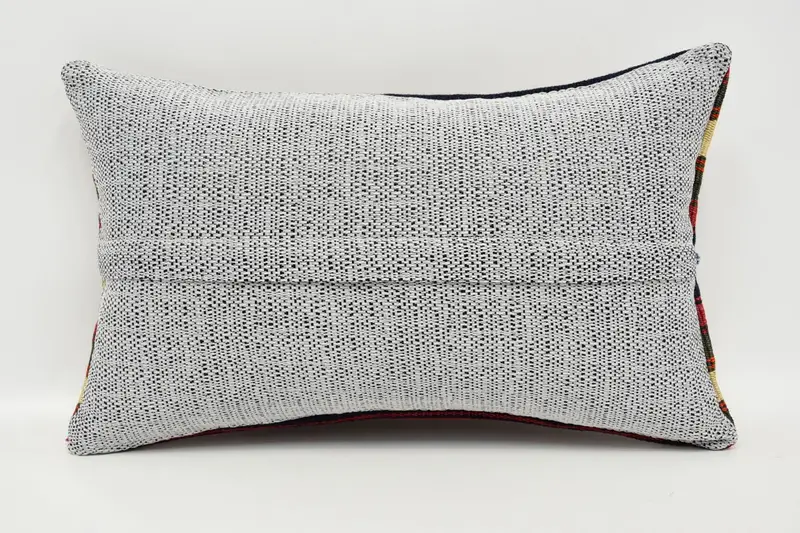 Kilim Cushion Sham, Ethnical Kilim Rug Pillow, Pet Pillow, Pillow Case, Turkish Kilim Pillow, 12x20 Red Pillow Cover - 6