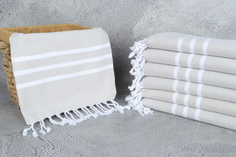 Personalized Gifts, Wedding Favors, Small Towel, Guest Towel, 40x20 Cotton Striped Towel, Valentine Day Gift For Her, Monogram Towels, Wedding Gift - 3